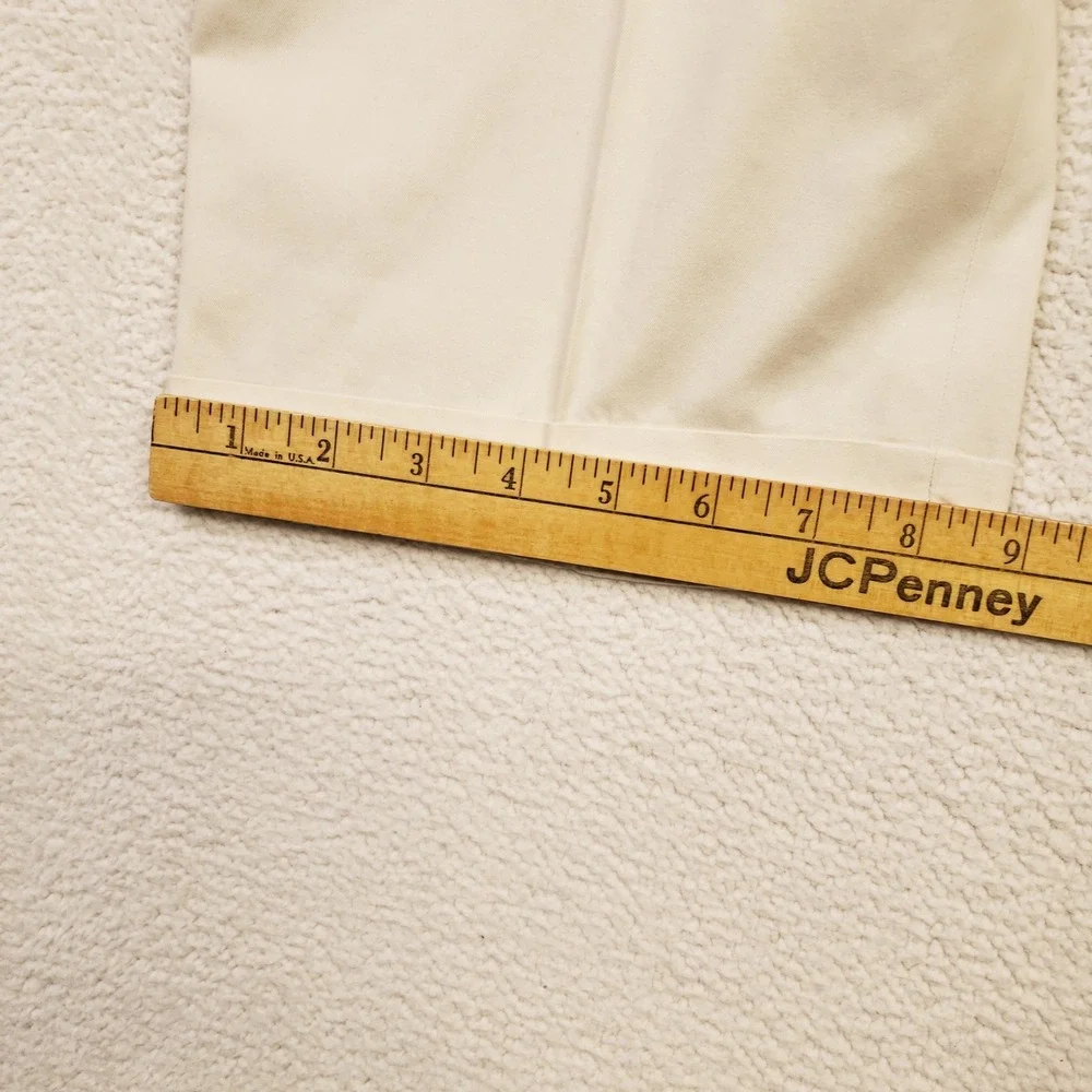 Vintage Banana Republic Chinos Mens 33L Cream Pleated Cuffed Trousers Italy Made